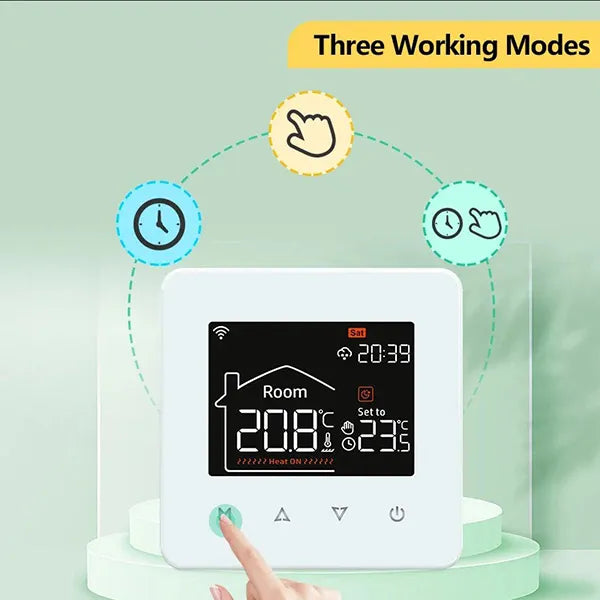 AuraTemp Smart Thermostat – WiFi Heating Control with Google & Alexa Support