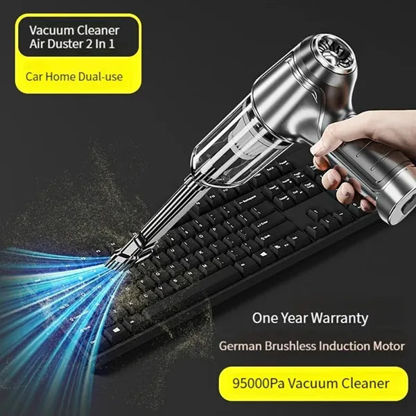 Clenio 3-in-1 Cordless Car Vacuum Cleaner – 120W Brushless Motor, Wet & Dry, HEPA Filter