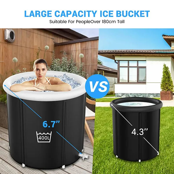 Chyllo Portable Cold Plunge Tub – 400L / 105 Gal Inflatable Ice Bath for Athletes, Multi-Layer Insulation