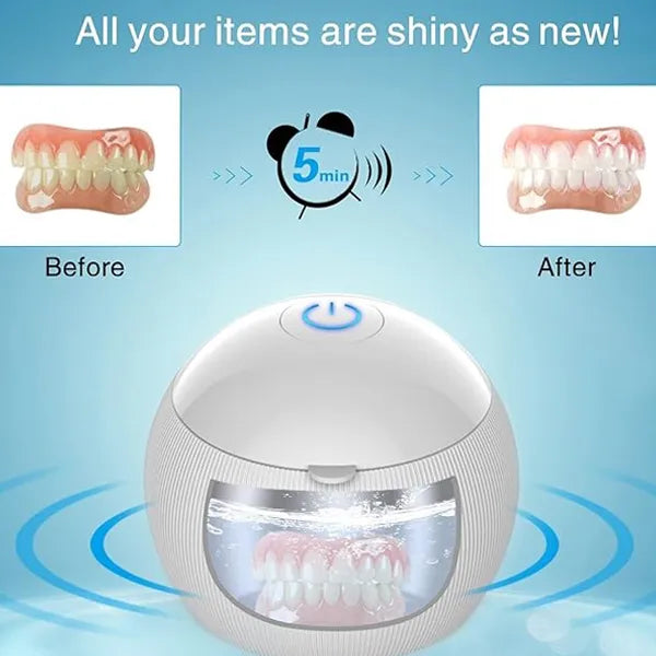 ShiroShine Ultrasonic Retainer Cleaner – Deep Clean Retainers, Aligners, Dentures & More