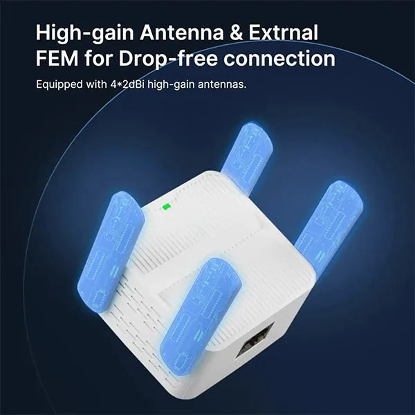 WifiRo X6 WiFi 6 Extender – Dual Band 2.4G/5GHz Signal Booster & Repeater for Long Range Coverage