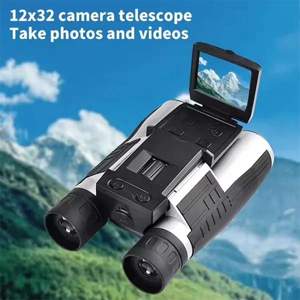 CamBino Digital Binoculars with Camera – 48MP, 2.5K Video, 8X Zoom, 2.4" LCD, IPS Anti-Glare, 32GB SD Card for Birdwatching & Travel