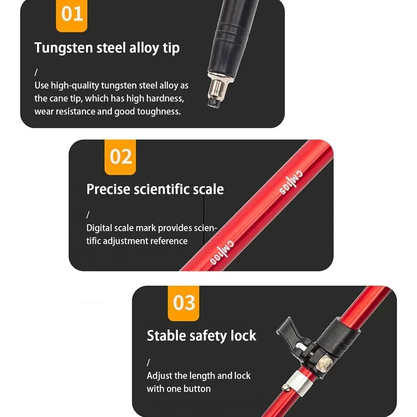 Kolamia Collapsible Trekking Poles – Lightweight Aircraft-Grade Aluminum Folding Hiking Sticks
