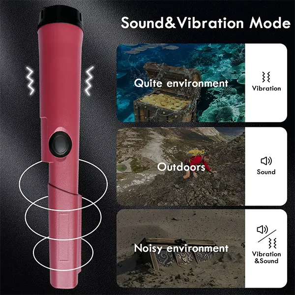PoPinter Metal Detector Pinpointer – Waterproof 360° Handheld Pin Pointer with 3 Sensitivity Levels & 6 Modes