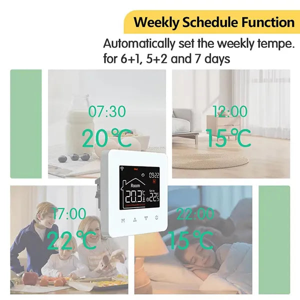 AuraTemp Smart Thermostat – WiFi Heating Control with Google & Alexa Support