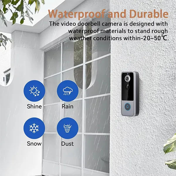 OliCam KZ Wireless Video Doorbell Camera – 1080P AI Night Vision, 4000mAh Battery, 2-Way Audio, No Subscription
