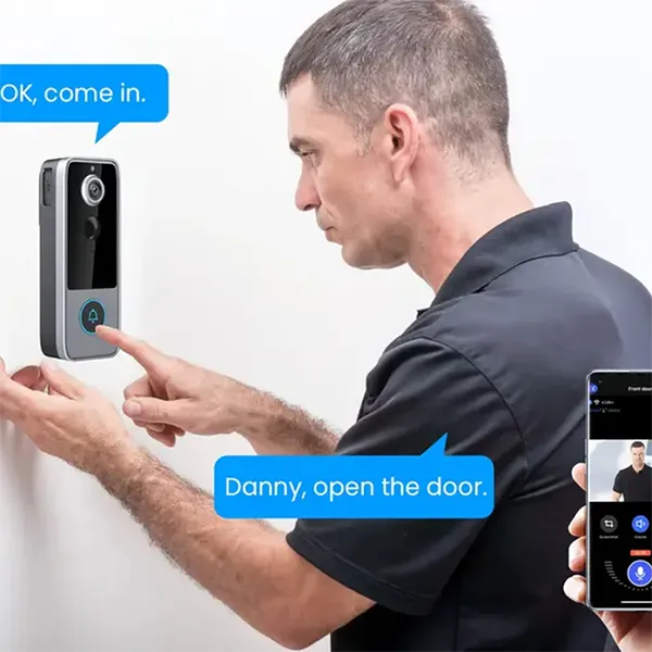 OliCam KZ Wireless Video Doorbell Camera – 1080P AI Night Vision, 4000mAh Battery, 2-Way Audio, No Subscription