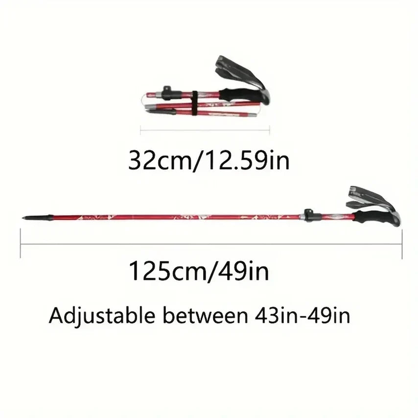 Walkisetic Collapsible Trekking Poles – Aircraft-Grade Aluminium, Quick-Lock, Adjustable for All Heights