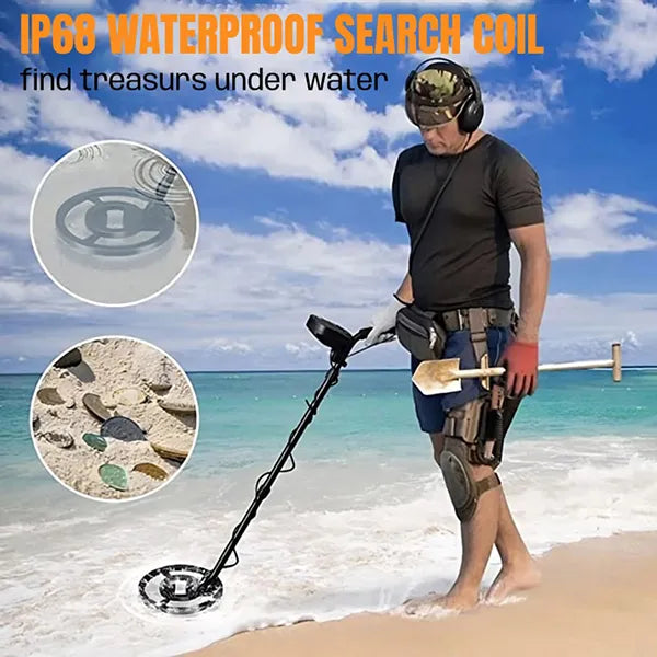 TeroTera Metal Detector – High Accuracy Gold & Silver Detector with 8" Coil, Disc & All Metal Mode